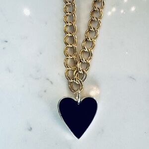 Gold and Black Heart Necklace BRAND NEW